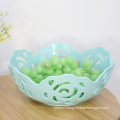 Household Kitchen Counter Rose Pattern Fruit And Vegetable Storage Basket